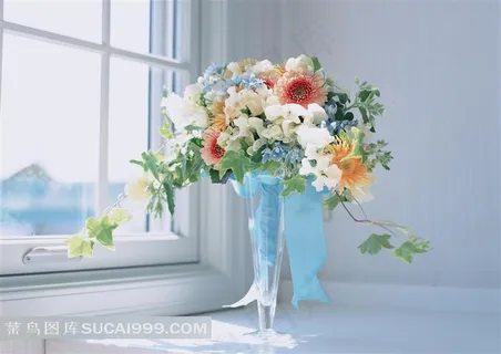 家庭清新唯美花瓶插画