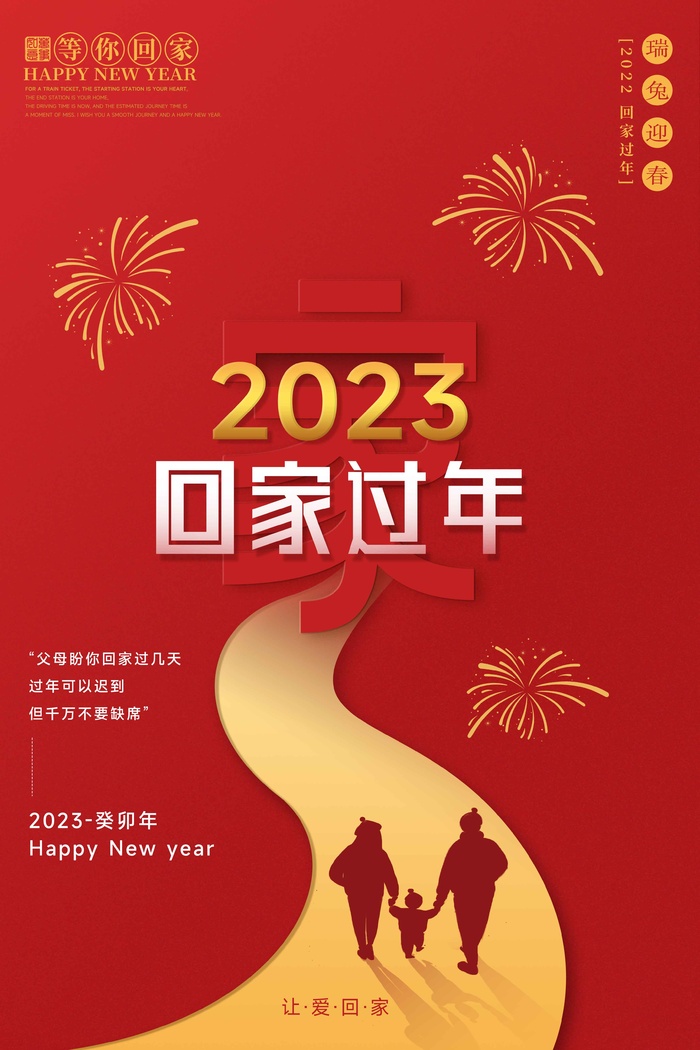 回家过年素材psd模版下载