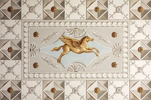 天花板马花纹装饰背景墙