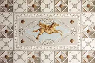 天花板马花纹装饰背景墙