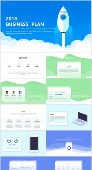 欧美风格通用ppt模板预览图