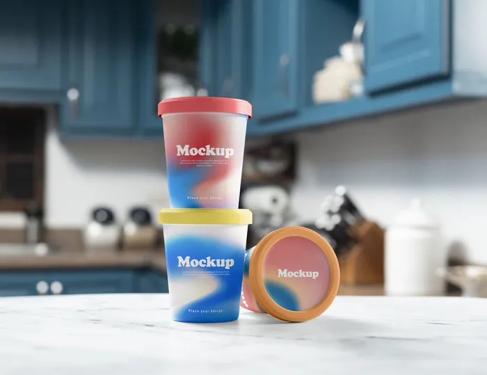 冰淇淋包装样机psd模版下载