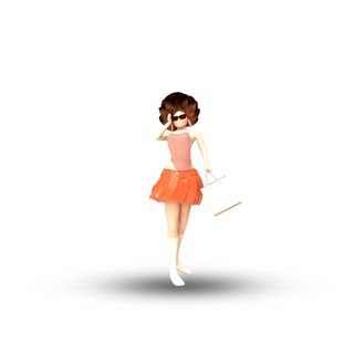 职业人物购物玩偶手办立体办公场景卡通小人元素PNG设计素材模板