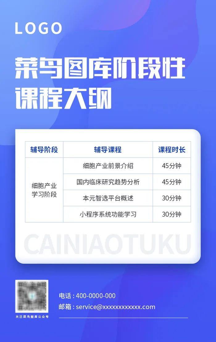 阶段性课程大纲海报