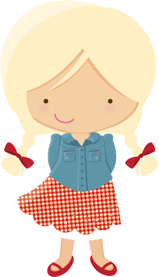 小女孩卡通可爱素材