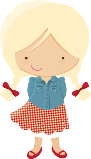 小女孩卡通可爱素材
