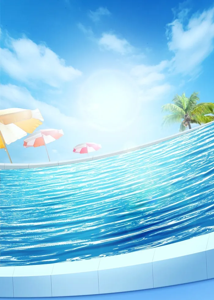 夏季游泳池背景