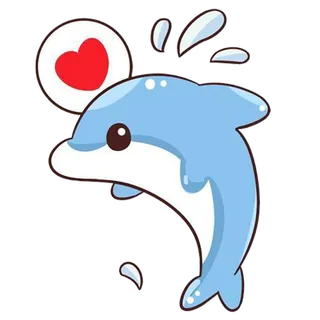 卡通海豚可爱