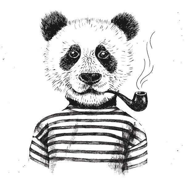 拟人动物 卡通头像eps,ai矢量模版下载