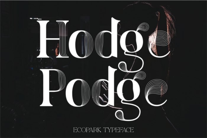 Ecopark字体线条欧式大气条纹花纹边框