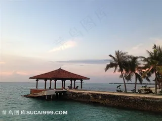马尔代夫海边小木屋