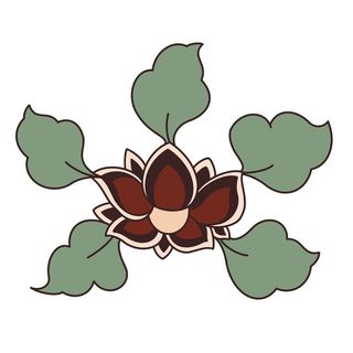 复古中国风国潮敦煌花纹花草插画手绘装饰小元素PSD素材