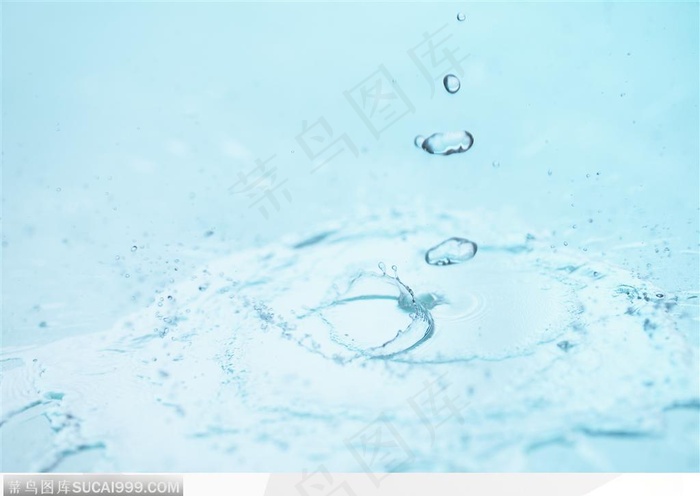 清纯水韵-蓝色的漂亮水滴
