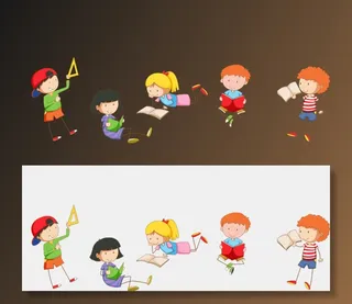 卡通 素材 人物 动画 插图