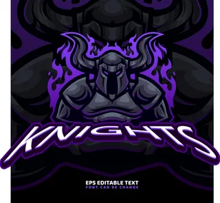 暗黑骑士标识logo设计