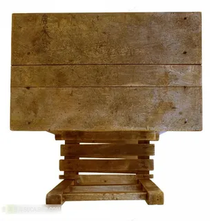 俯视的木桌子凳子素材