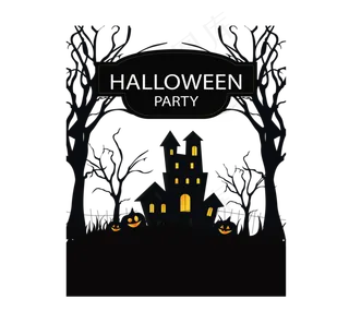 万圣节节日城堡素材