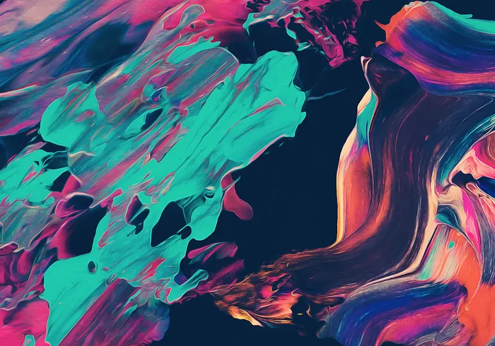 抽象艺术油漆颜料混色流体简笔背景