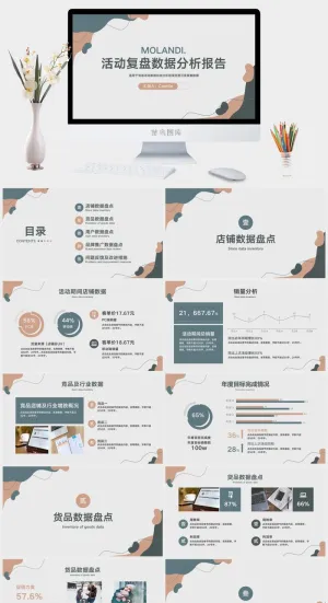 活动复盘数据分析报告ppt预览图