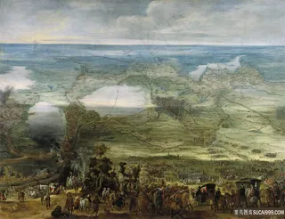 蛇人草地美景油画