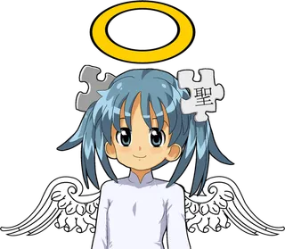 天使女孩素材线条画