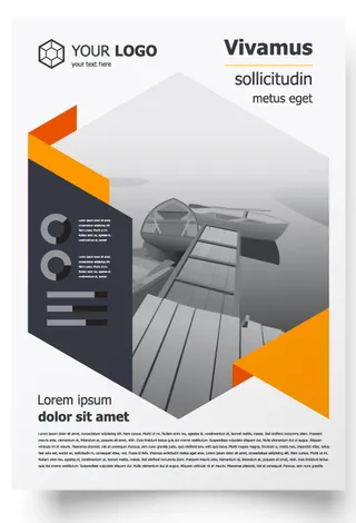 包装宣传册设计模板传单页抽象商务宣传册A4模板创意封面趋势宣传