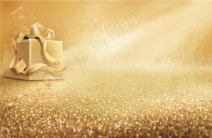 金色礼品盒图片素材