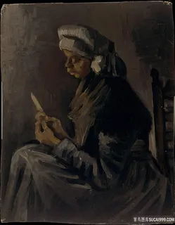 梵高- 土豆削皮油画