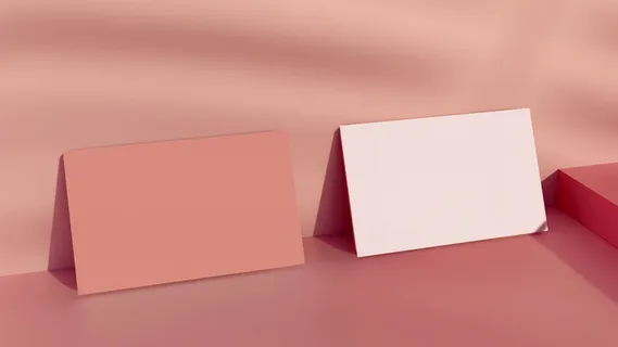 光影正反面名片样机