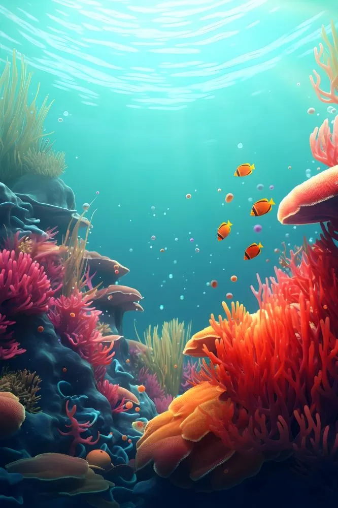 海洋生物海面阳光