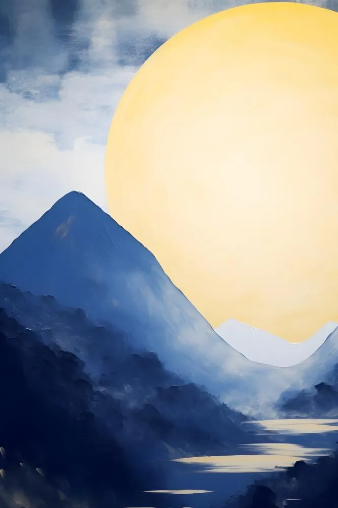 月光月亮山脉夜晚背景(2400x3600)