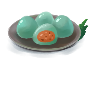 清明节海报设计插图卡通青团素材图片元素png透明背景