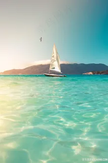 海上的船帆图片 海上的船帆图片