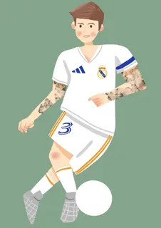 原创球星扁平风插画