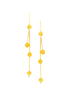 婚嫁玫瑰花耳环黄金首饰免扣素材 拷贝