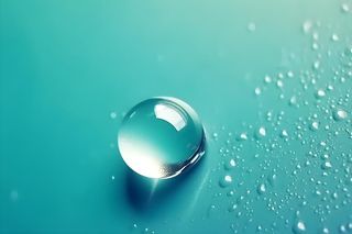 青色大气水滴露珠背景