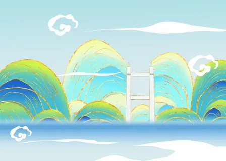 国潮鎏金广东虎门大桥地标建筑