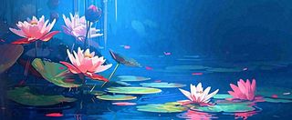 夏天荷花池荷叶池塘，夏至小暑大暑