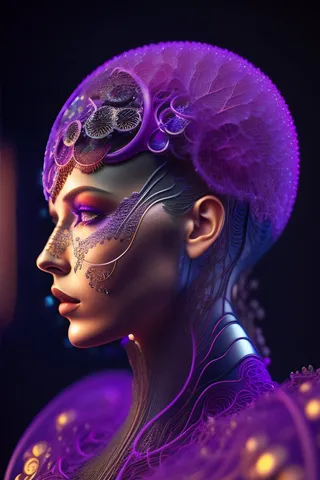 ai机器人人工大脑外星人插画