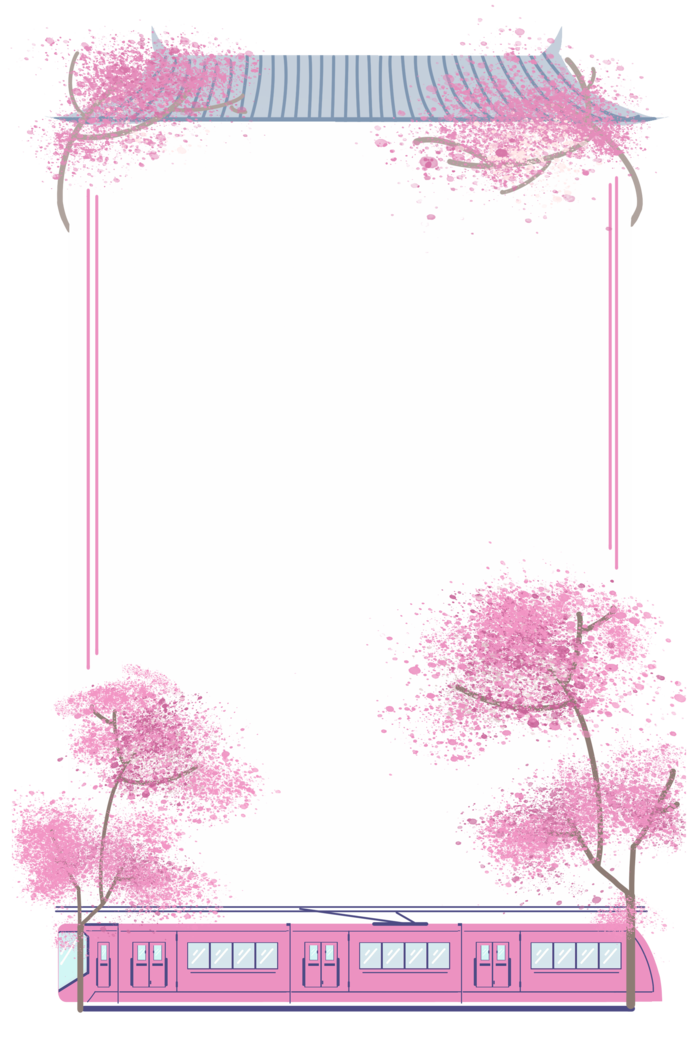 春天浪漫粉红色樱花手绘樱花梅花桃花花朵图片PNG免扣素材