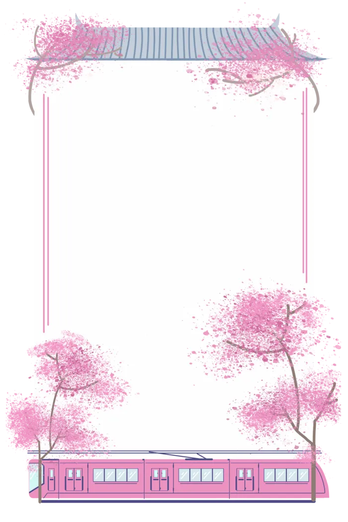 春天浪漫粉红色樱花手绘樱花梅花桃花花朵图片PNG免扣素材