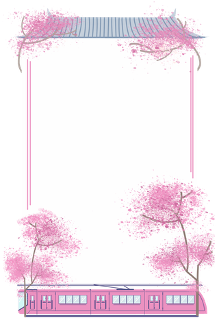 春天浪漫粉红色樱花手绘樱花梅花桃花花朵图片PNG免扣素材