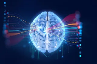 炫彩科技线条大脑分析高清图片医学图片