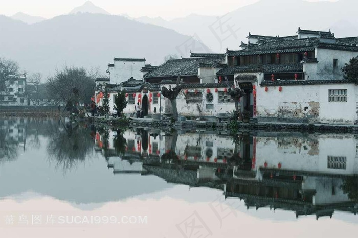 安徽宏村水墨江南风景图片