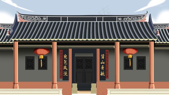 古风建筑插画