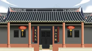 古风建筑插画
