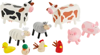 奶牛粉红猪卡通现代农业