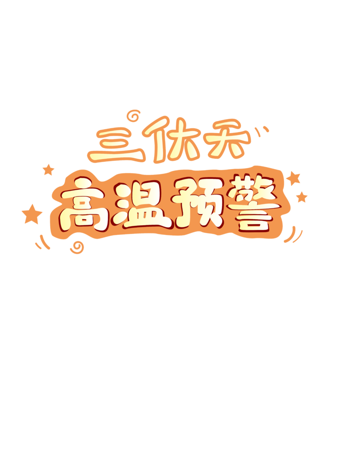夏季三伏天高温艺术字
