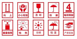 矢量纸箱运输标志