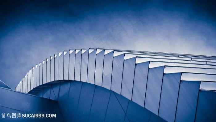 唯美蓝色台阶壁纸